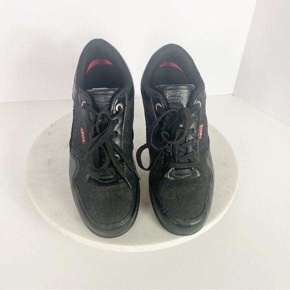 Levi’s Strauss Sneakers Casual Athletic Shoes Men’s Black Textile Upper Size 8.5 - Picture 3 of 10